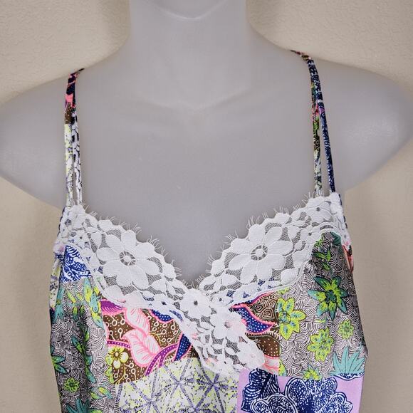 Victoria's Secret Bali Patchwork Nightie Slip Dress Lace Satin Festival Size M - Picture 4 of 16